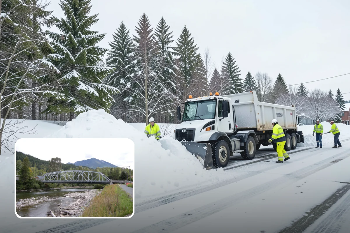 Front Entrance Snow Removal in Skykomish, King County, WA - Removes the ice glaze that forms on shaded thresholds