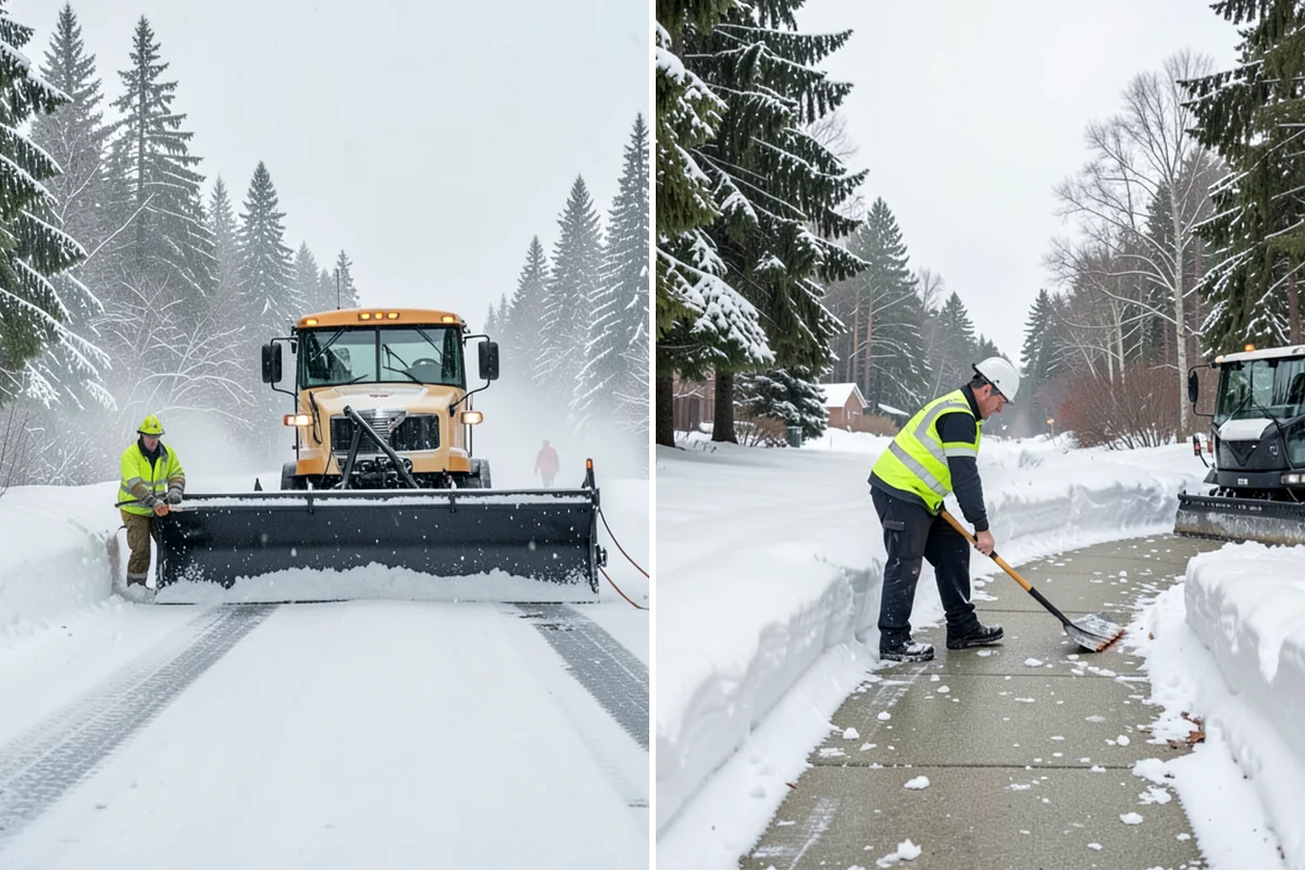 Front Entrance Snow Removal in Snoqualmie, King County, WA - We assess the landing, approach, and door threshold