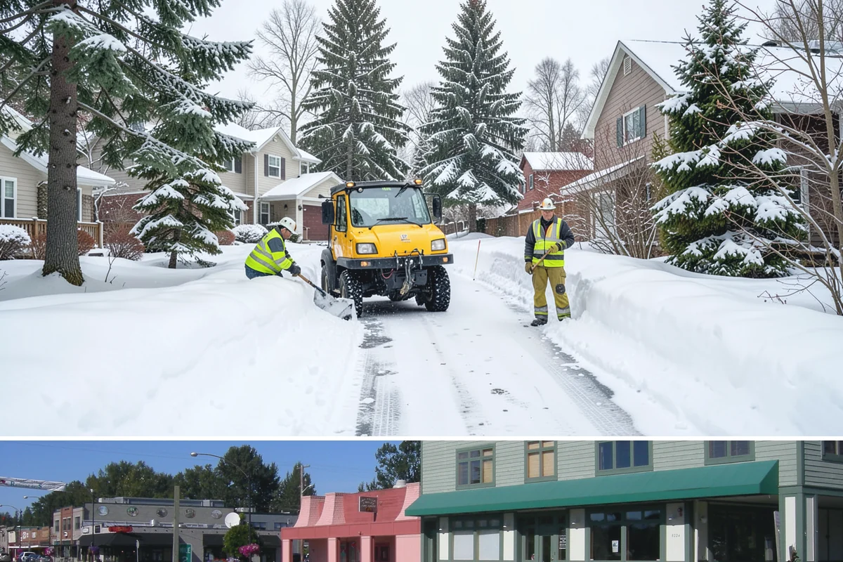 Front Entrance Snow Removal in Snoqualmie, King County, WA - Get on our route by late November so your entrance is protected before the season's first hard frost.