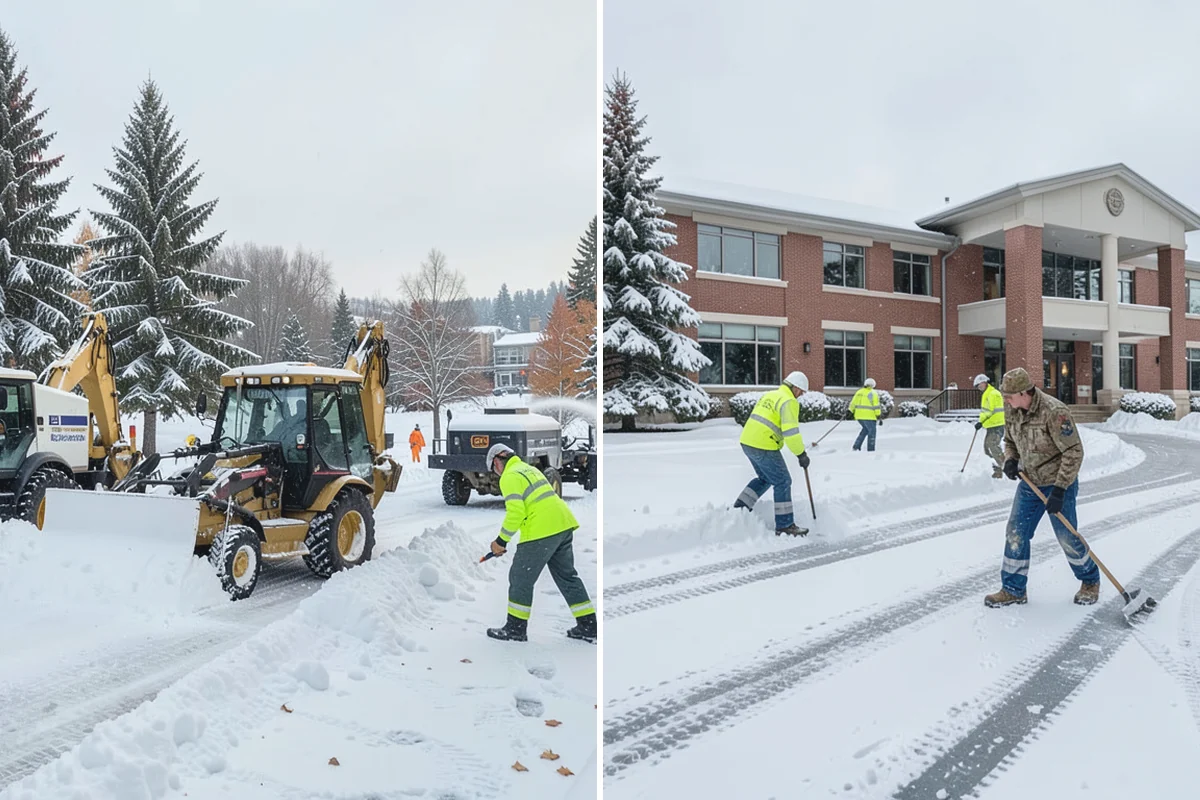 Front Entrance Snow Removal in South Prairie, Pierce County, WA - We assess the landing, approach, and door threshold