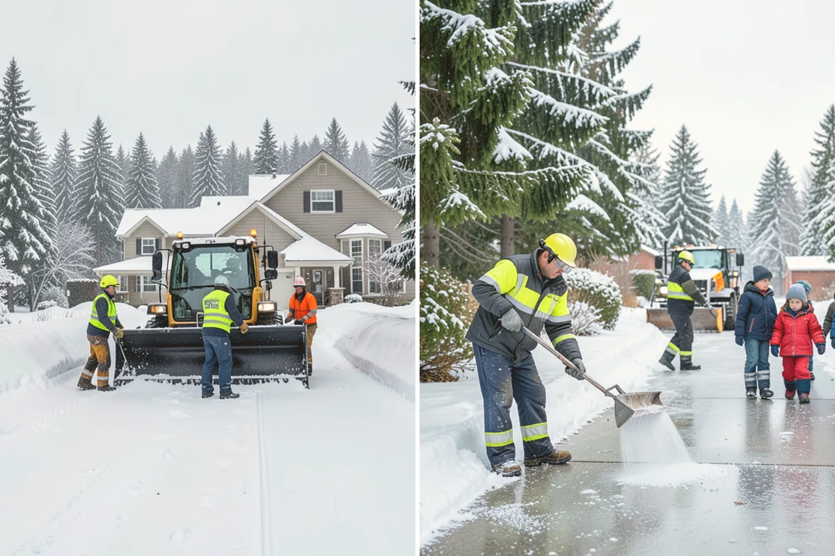 Front Entrance Snow Removal in Stanwood, Snohomish County, WA - We assess the landing, approach, and door threshold