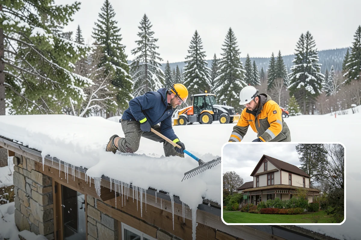 Front Entrance Snow Removal in Sumner, Pierce County, WA - Removes the ice glaze that forms on shaded thresholds