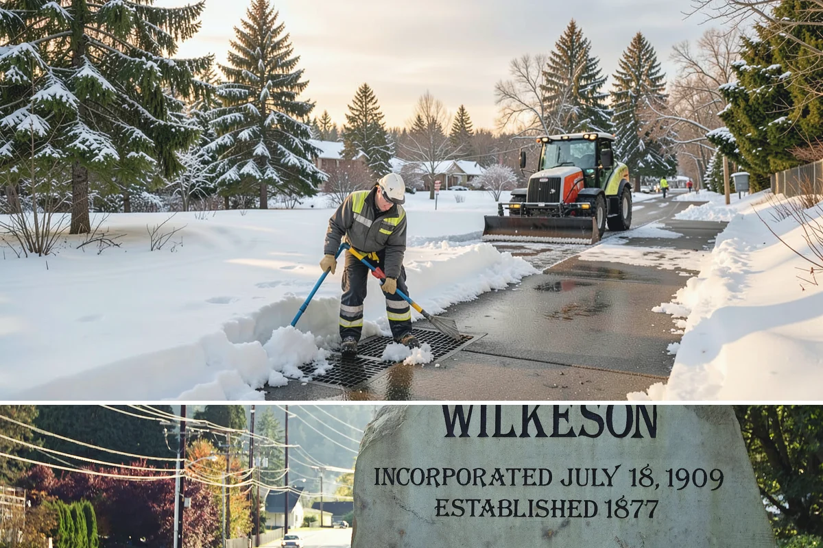 Front Entrance Snow Removal in Wilkeson, Pierce County, WA - Get on our route by late November so your entrance is protected before the season's first hard frost.