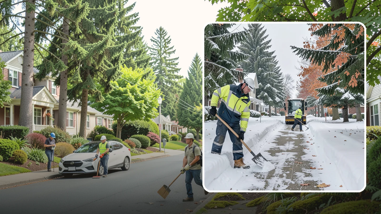 Front Walkway Snow Removal in Beaux Arts Village, King County, WA - We clear the front walkway so your main path from street to door stays safe during Western Washington snow events.