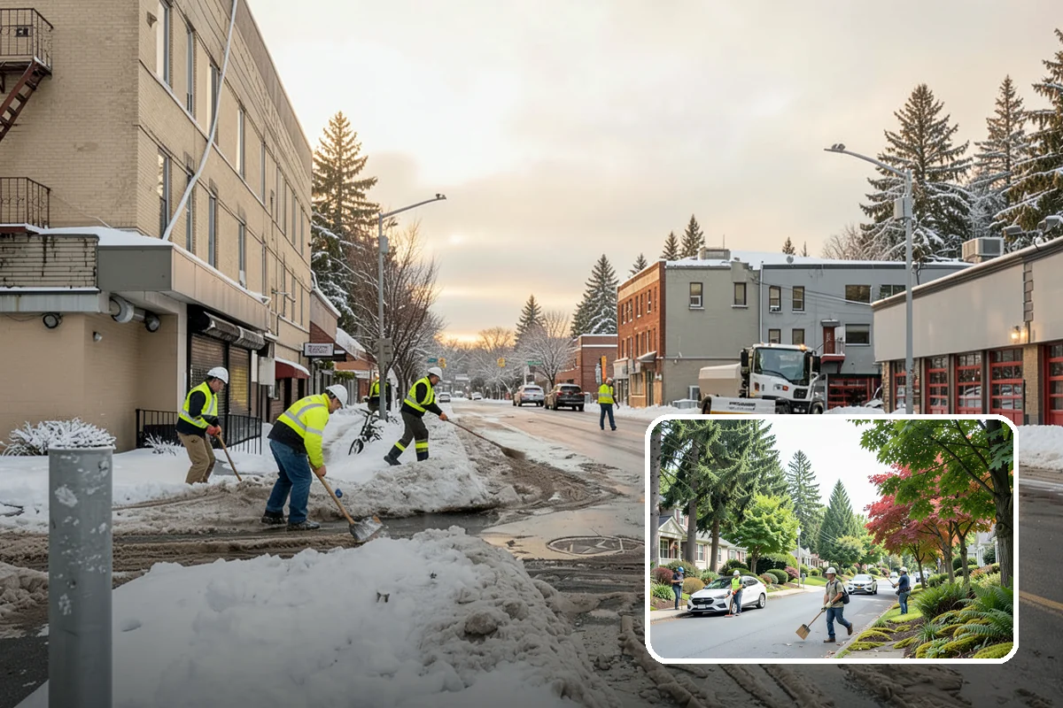Front Walkway Snow Removal in Beaux Arts Village, King County, WA - Keeps your primary entrance safe for family and guests