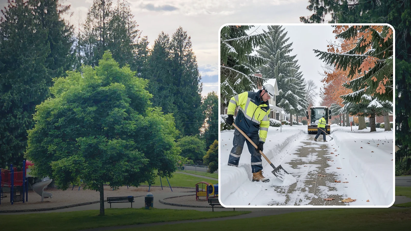 Front Walkway Snow Removal in Bonney Lake, Pierce County, WA - We clear the front walkway so your main path from street to door stays safe during Western Washington snow events.