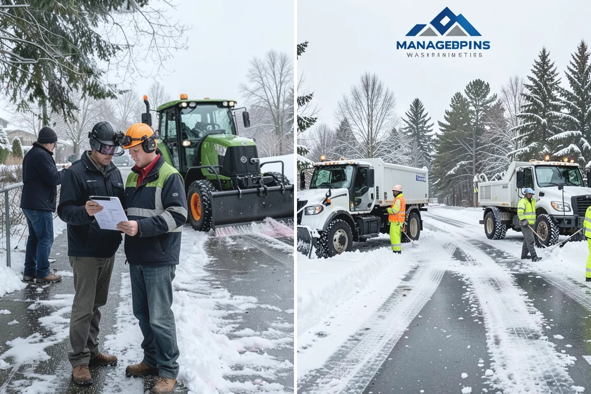 Front Walkway Snow Removal in Bonney Lake, Pierce County, WA - Inspect the walkway surface and note delicate finishes