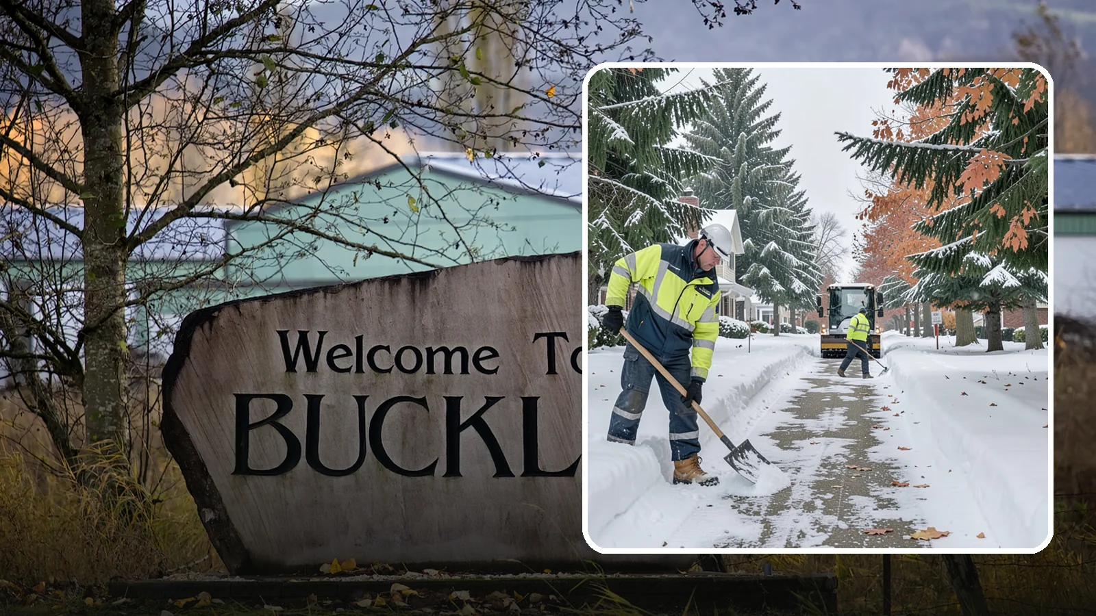 Front Walkway Snow Removal in Buckley, Pierce County, WA - We clear the front walkway so your main path from street to door stays safe during Western Washington snow events.