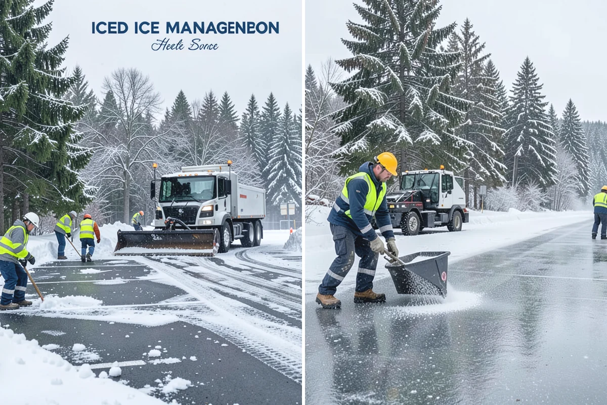Front Walkway Snow Removal in Buckley, Pierce County, WA - Inspect the walkway surface and note delicate finishes