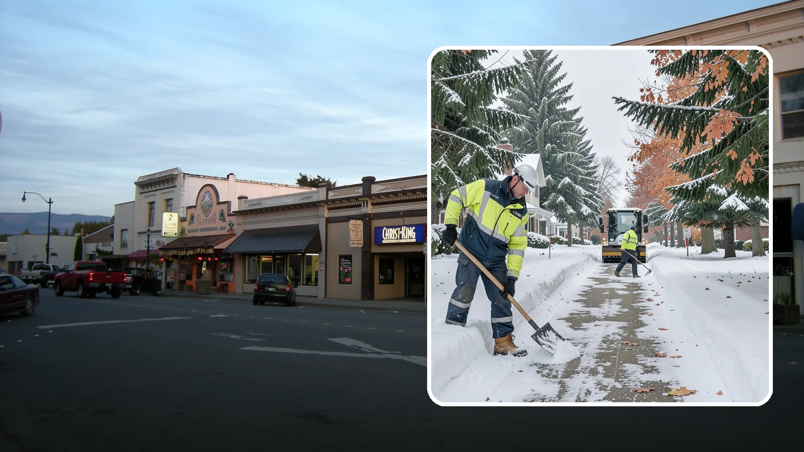 Front Walkway Snow Removal in Burlington, Skagit County, WA - We clear the front walkway so your main path from street to door stays safe during Western Washington snow events.