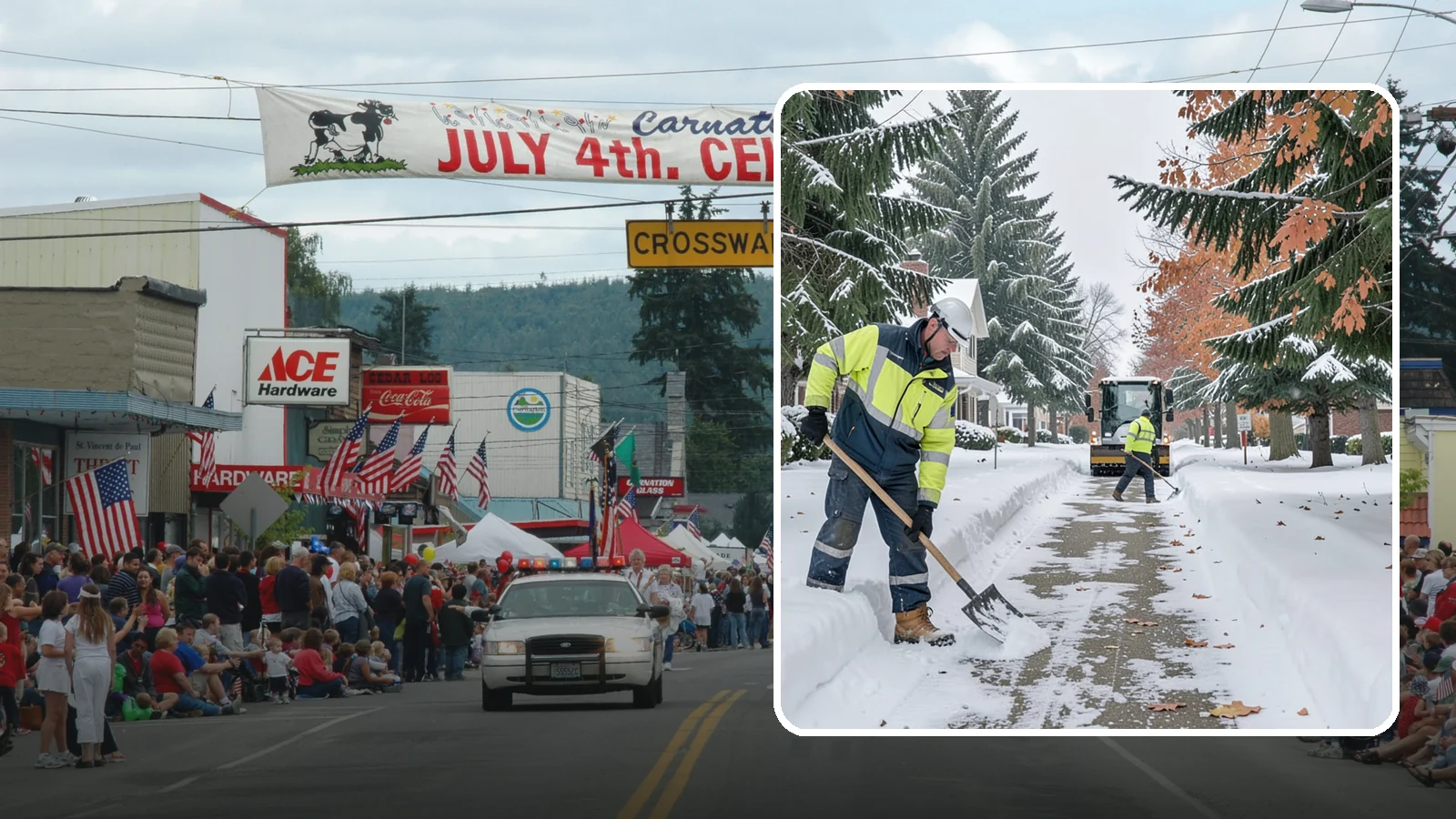 Front Walkway Snow Removal in Carnation, King County, WA - We clear the front walkway so your main path from street to door stays safe during Western Washington snow events.