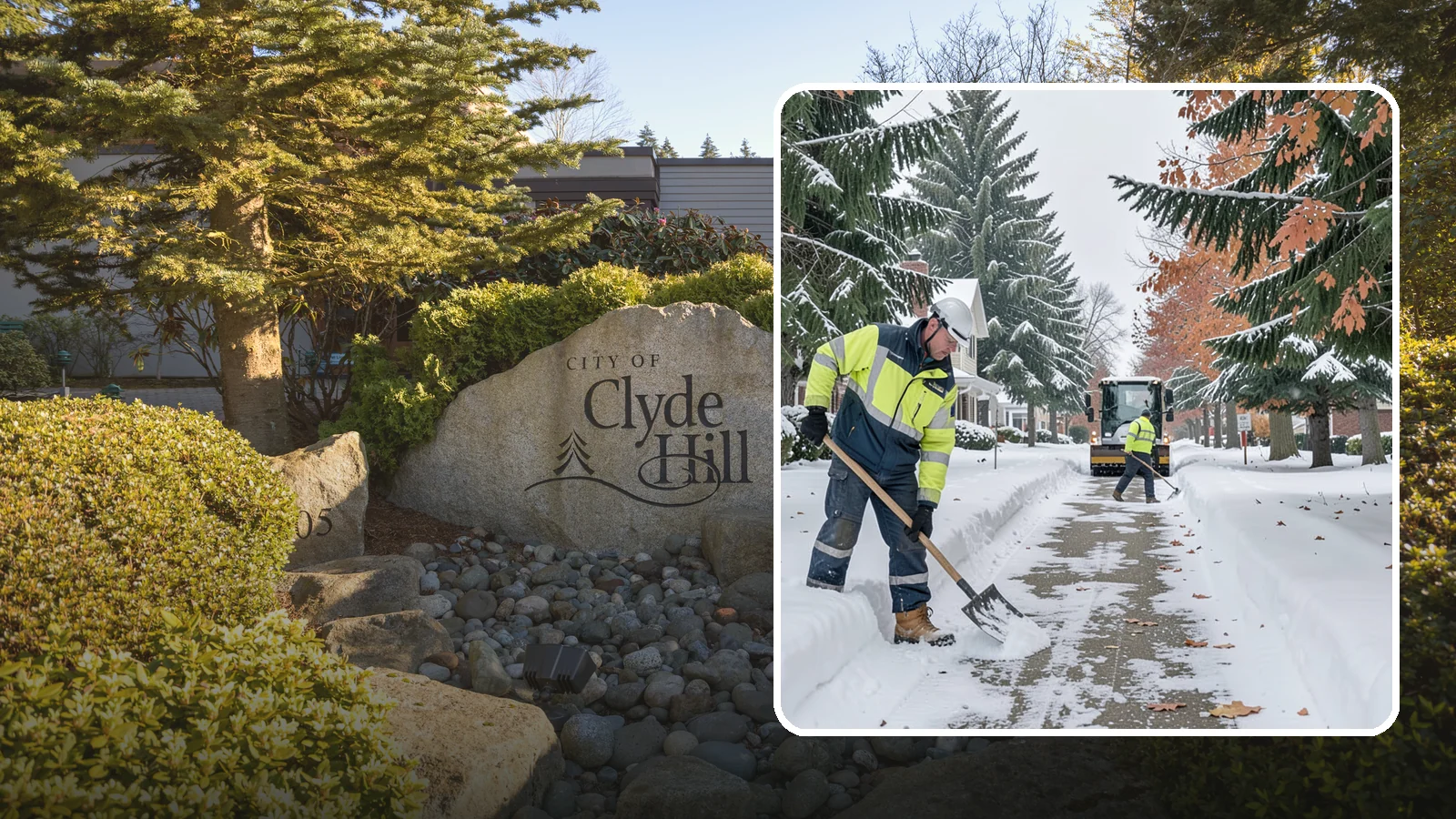 Front Walkway Snow Removal in Clyde Hill, King County, WA - We clear the front walkway so your main path from street to door stays safe during Western Washington snow events.