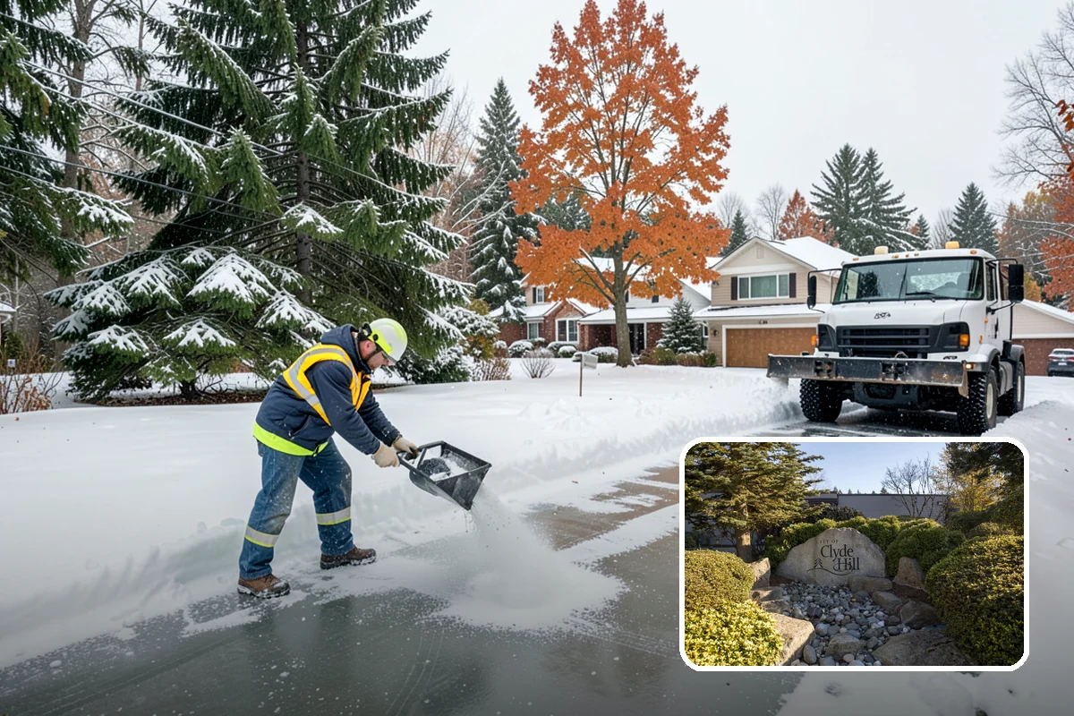 Front Walkway Snow Removal in Clyde Hill, King County, WA - Keeps your primary entrance safe for family and guests
