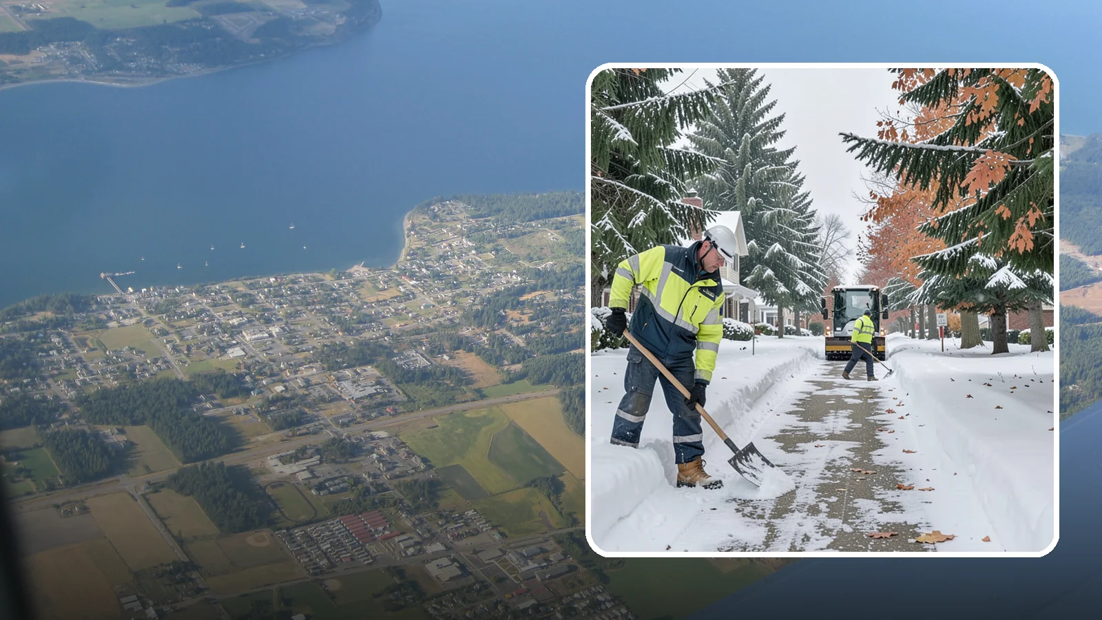 Front Walkway Snow Removal in Coupeville, Island County, WA - We clear the front walkway so your main path from street to door stays safe during Western Washington snow events.