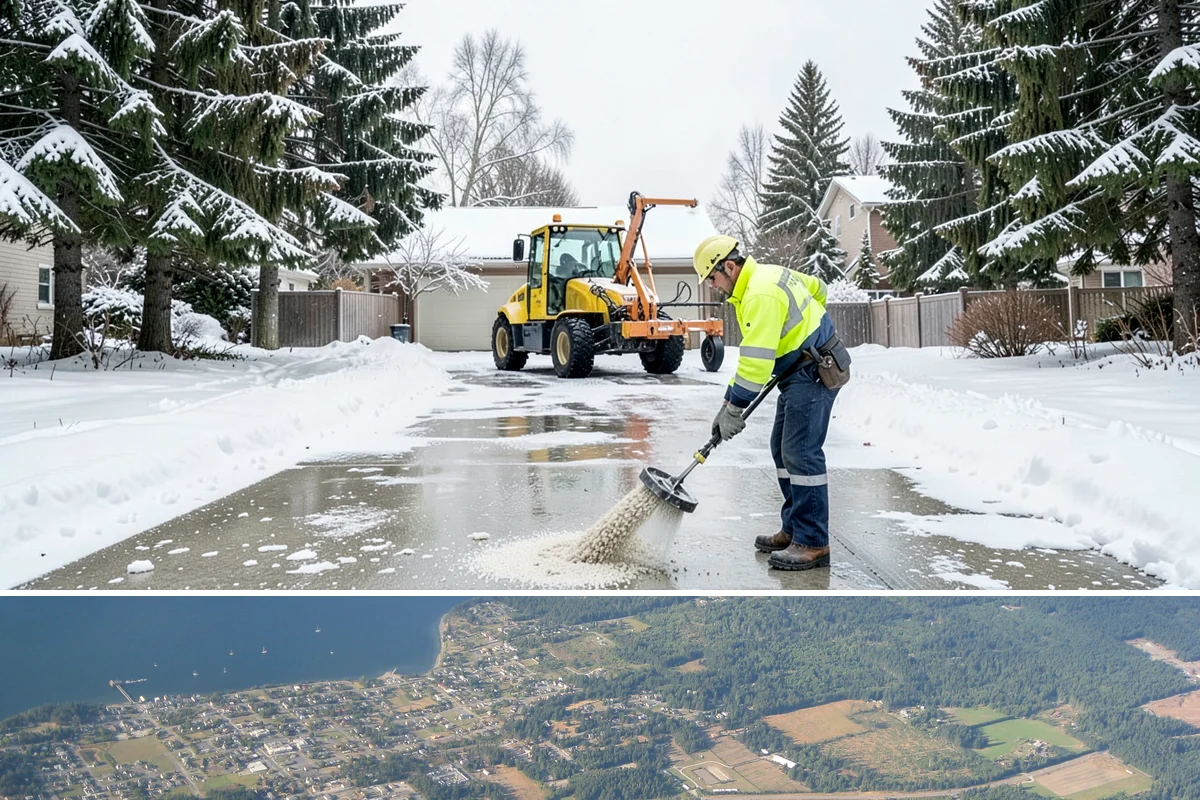 Front Walkway Snow Removal in Coupeville, Island County, WA - Front walkways need attention from the first overnight accumulation through the late-winter freeze-thaw cycles that grip the...