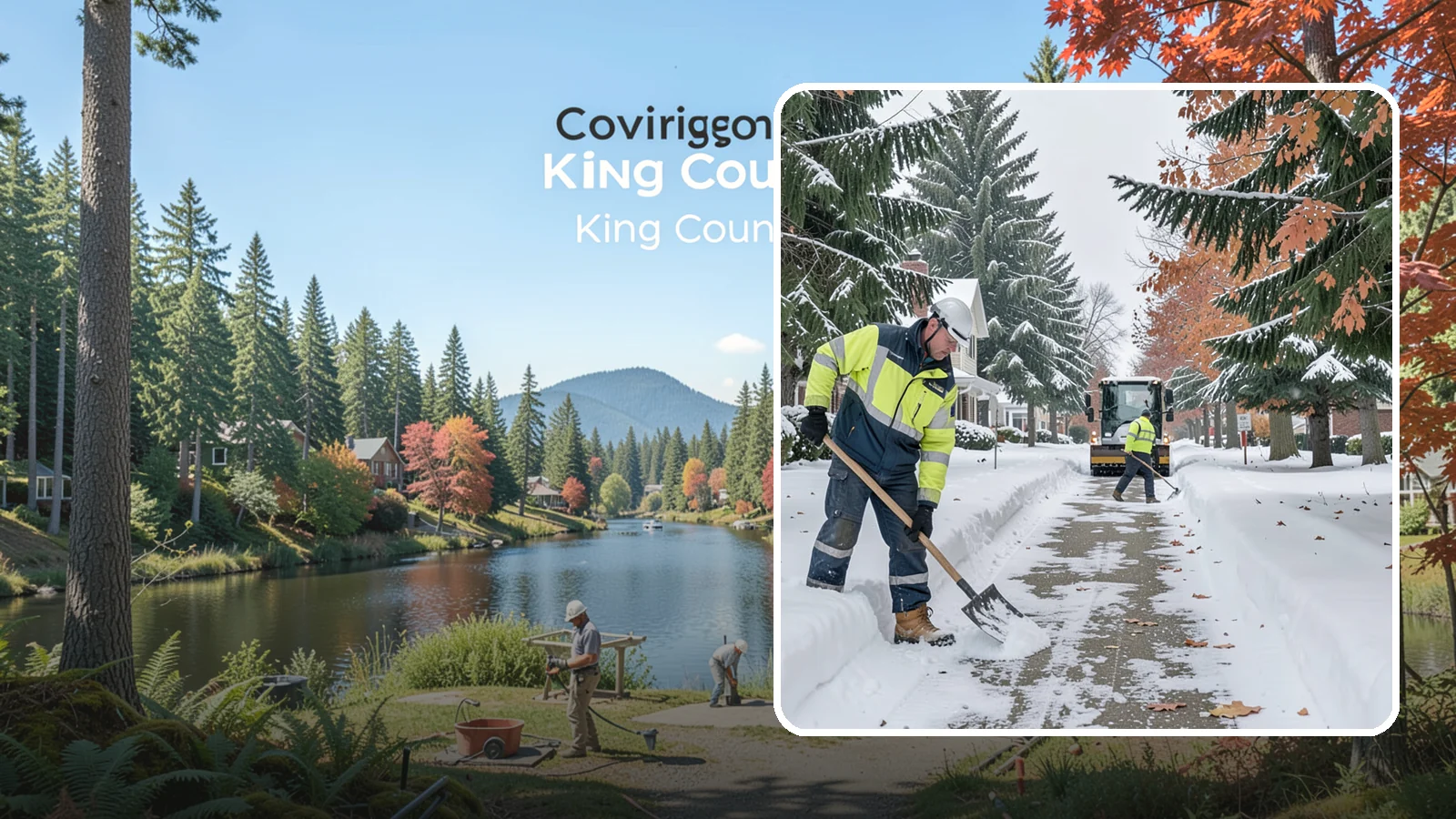 Front Walkway Snow Removal in Covington, King County, WA - We clear the front walkway so your main path from street to door stays safe during Western Washington snow events.