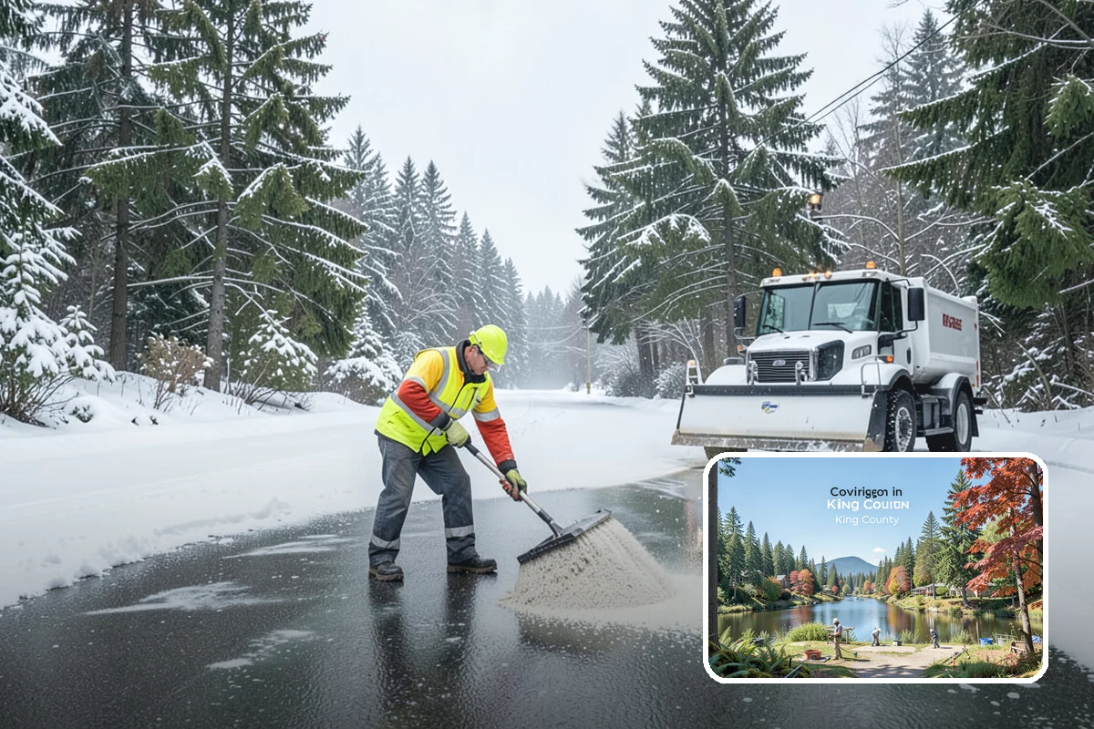 Front Walkway Snow Removal in Covington, King County, WA - Keeps your primary entrance safe for family and guests