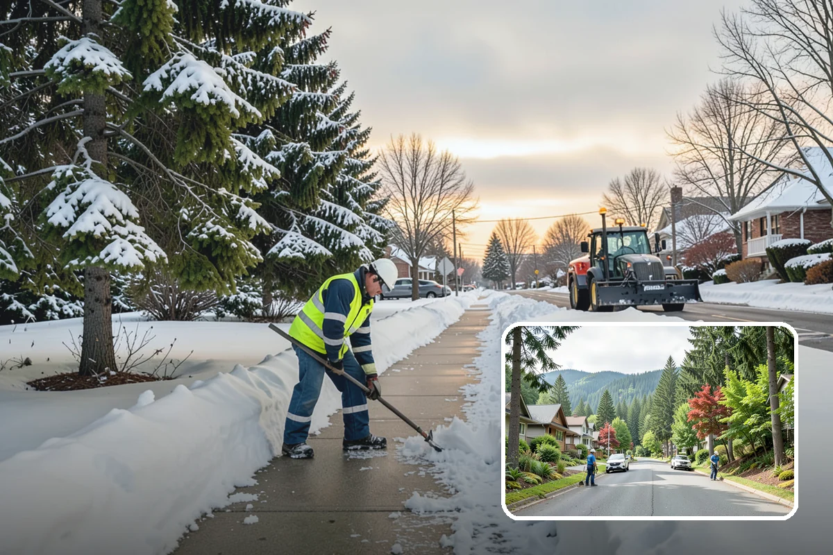 Front Walkway Snow Removal in Darrington, Snohomish County, WA - Keeps your primary entrance safe for family and guests