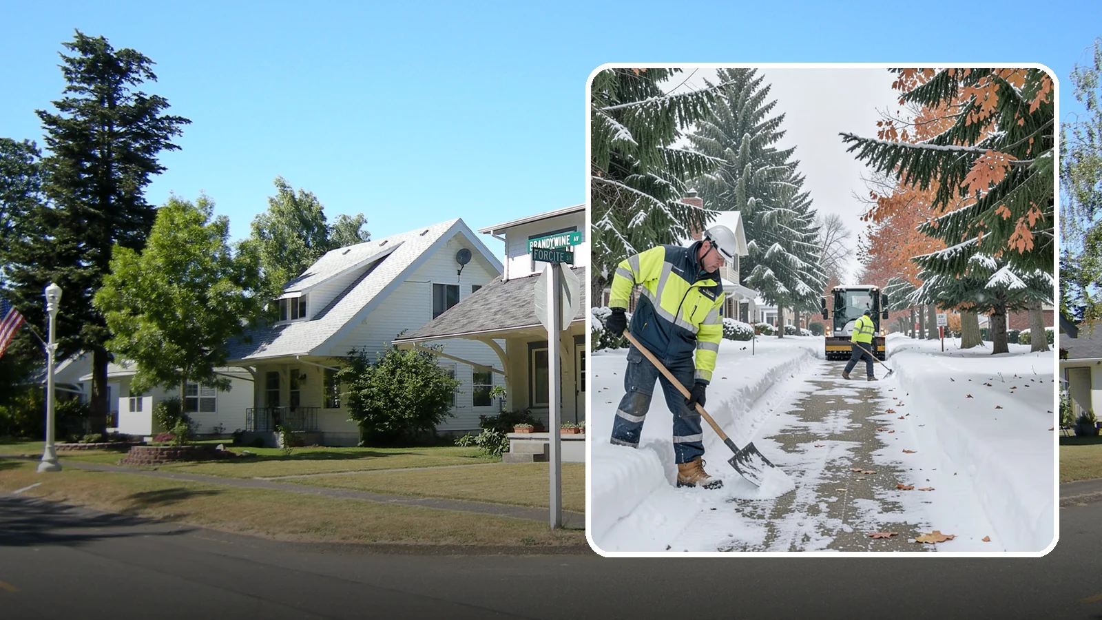 Front Walkway Snow Removal in DuPont, Pierce County, WA - We clear the front walkway so your main path from street to door stays safe during Western Washington snow events.