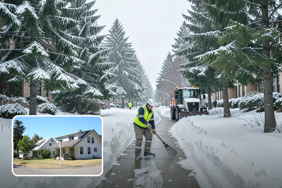 Front Walkway Snow Removal in DuPont, Pierce County, WA - Keeps your primary entrance safe for family and guests