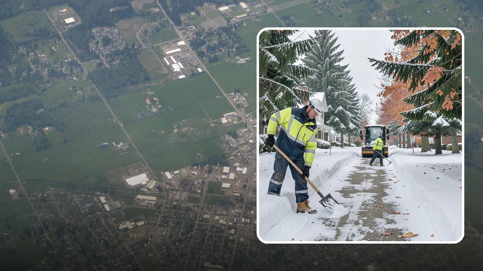 Front Walkway Snow Removal in Enumclaw, King County, WA - We clear the front walkway so your main path from street to door stays safe during Western Washington snow events.