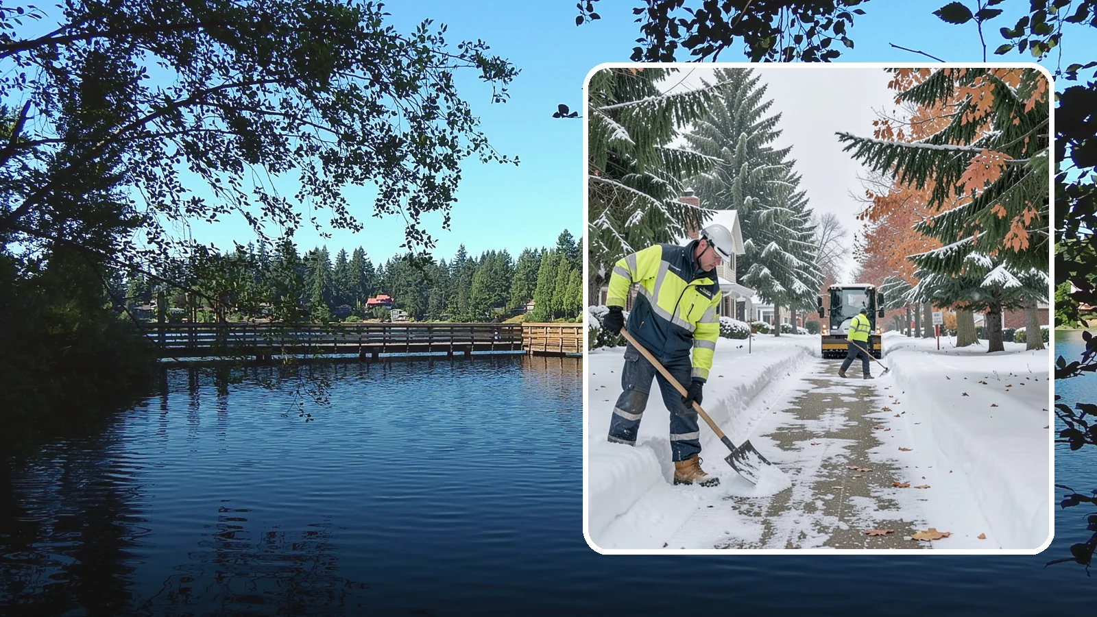 Front Walkway Snow Removal in Federal Way, King County, WA - We clear the front walkway so your main path from street to door stays safe during Western Washington snow events.