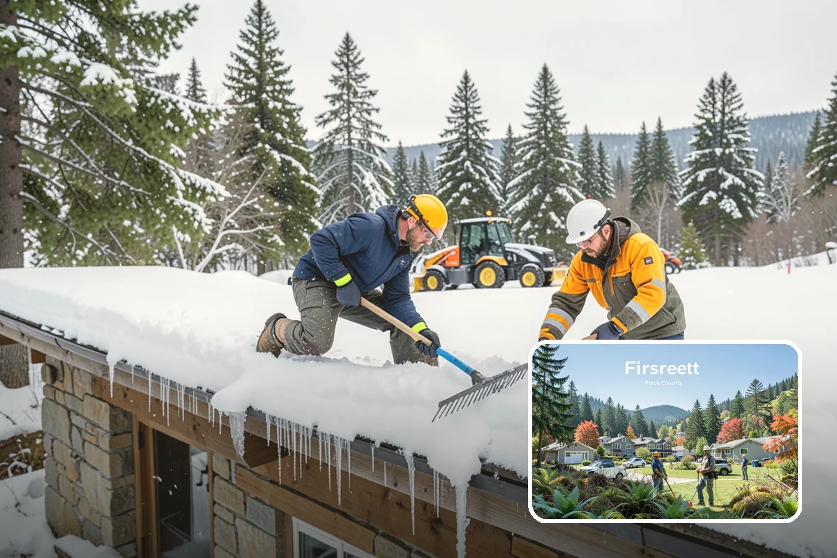 Front Walkway Snow Removal in Fircrest, Pierce County, WA - Keeps your primary entrance safe for family and guests