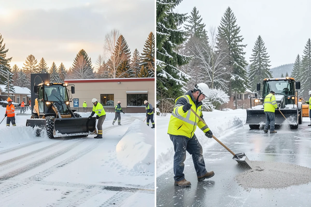 Front Walkway Snow Removal in Granite Falls, Snohomish County, WA - Inspect the walkway surface and note delicate finishes