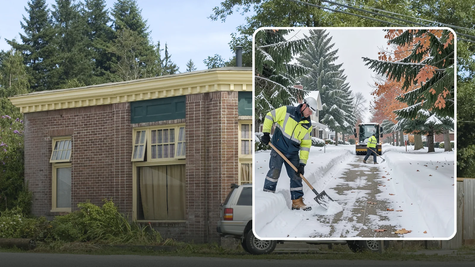 Front Walkway Snow Removal in Hamilton, Skagit County, WA - We clear the front walkway so your main path from street to door stays safe during Western Washington snow events.