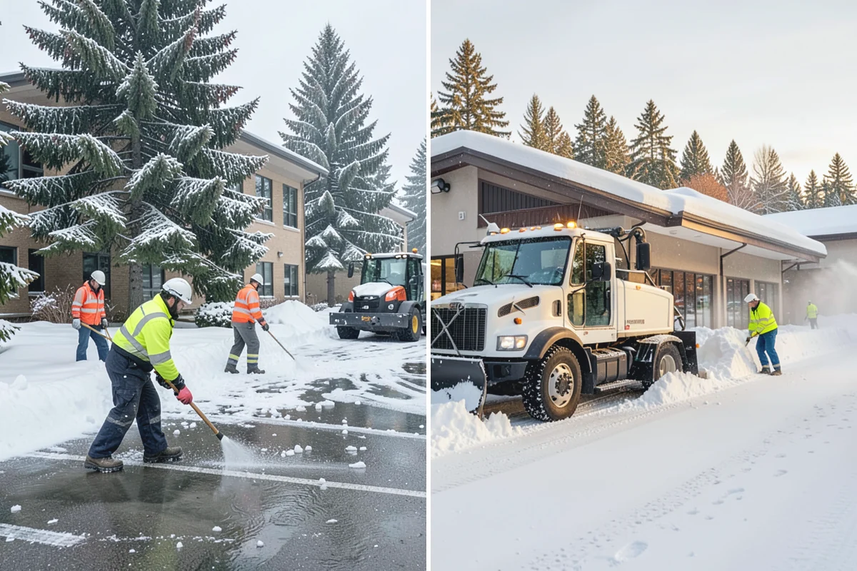 Front Walkway Snow Removal in Hamilton, Skagit County, WA - Inspect the walkway surface and note delicate finishes
