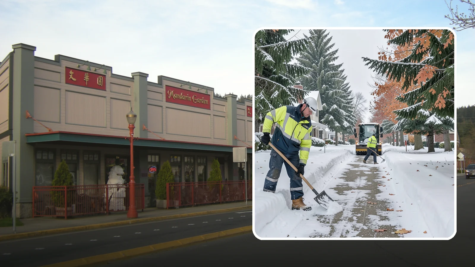 Front Walkway Snow Removal in Issaquah, King County, WA - We clear the front walkway so your main path from street to door stays safe during Western Washington snow events.