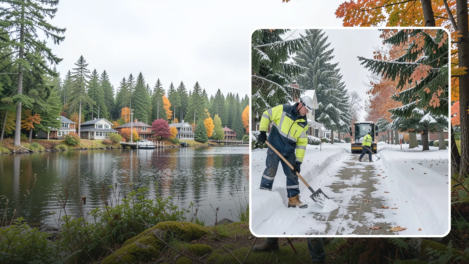 Front Walkway Snow Removal in La Conner, Skagit County, WA - We clear the front walkway so your main path from street to door stays safe during Western Washington snow events.