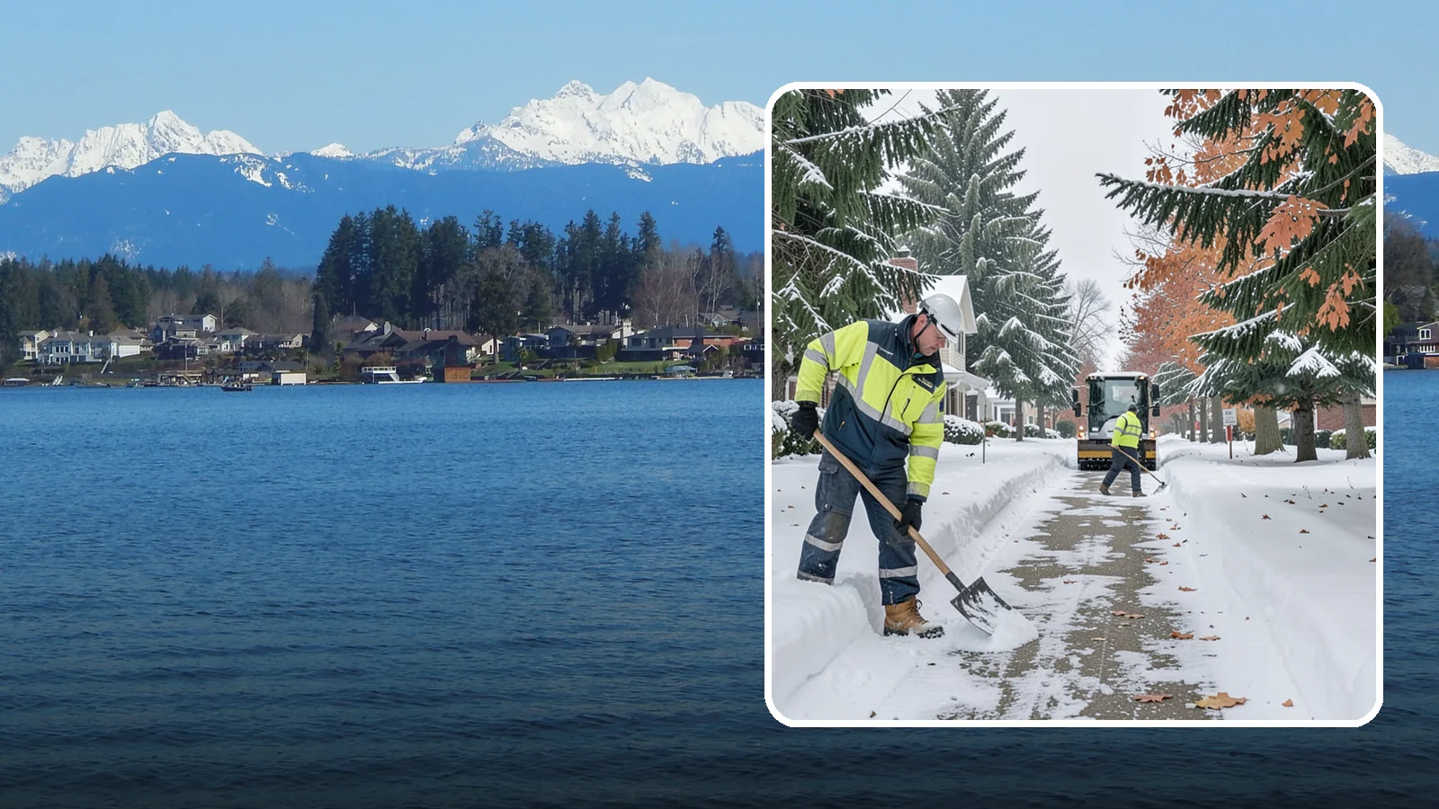 Front Walkway Snow Removal in Lake Stevens, Snohomish County, WA - We clear the front walkway so your main path from street to door stays safe during Western Washington snow events.