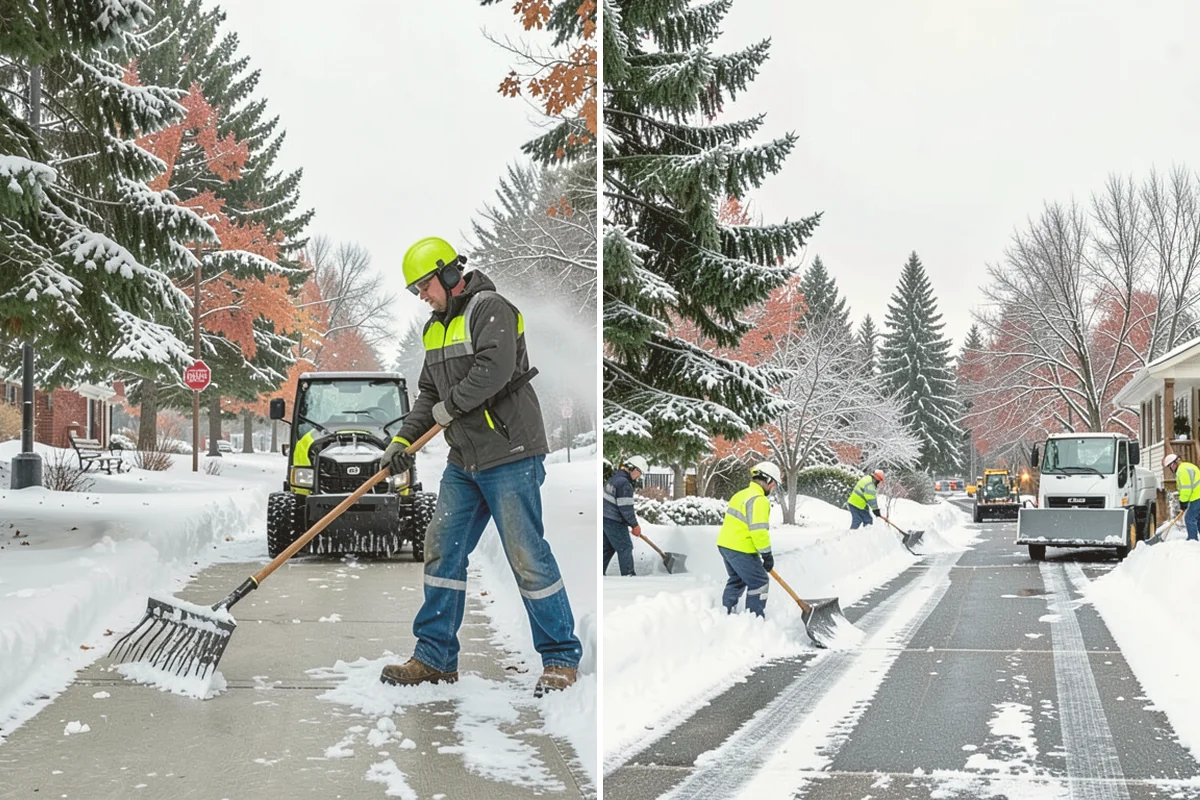 Front Walkway Snow Removal in Langley, Island County, WA - Inspect the walkway surface and note delicate finishes