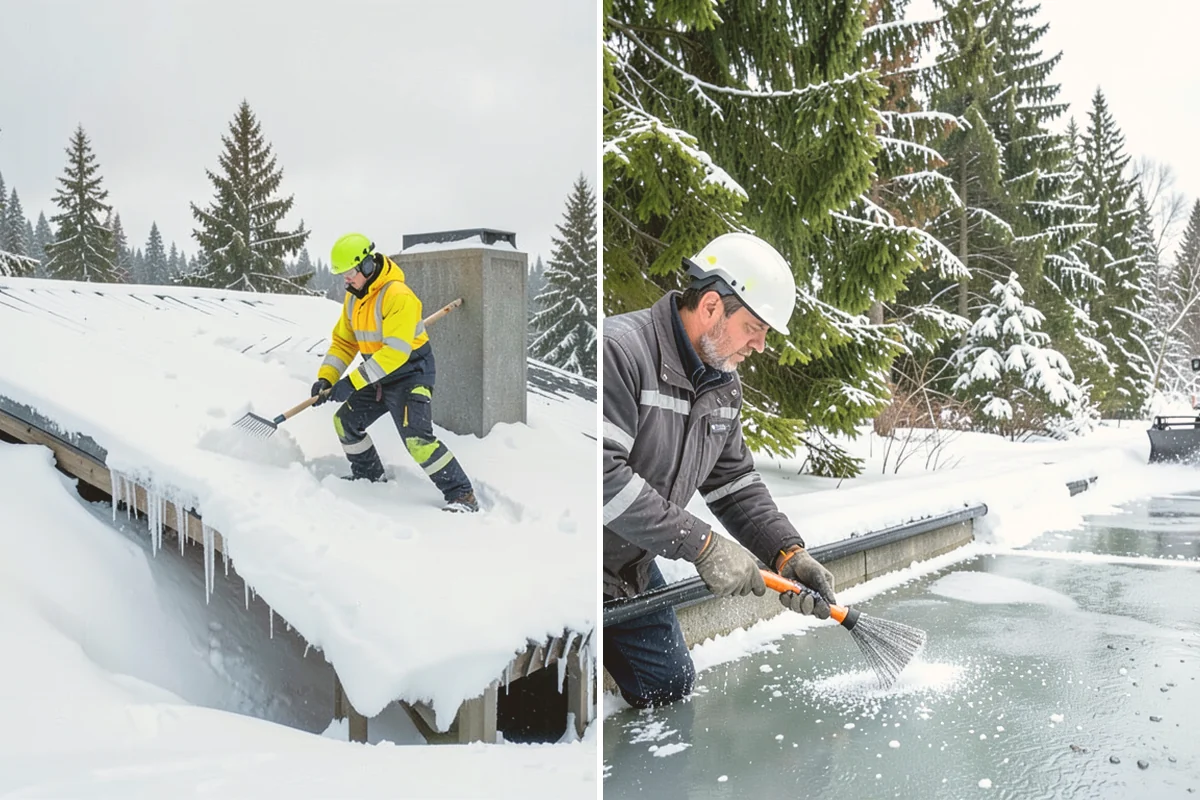 Front Walkway Snow Removal in Lynnwood, Snohomish County, WA - Inspect the walkway surface and note delicate finishes