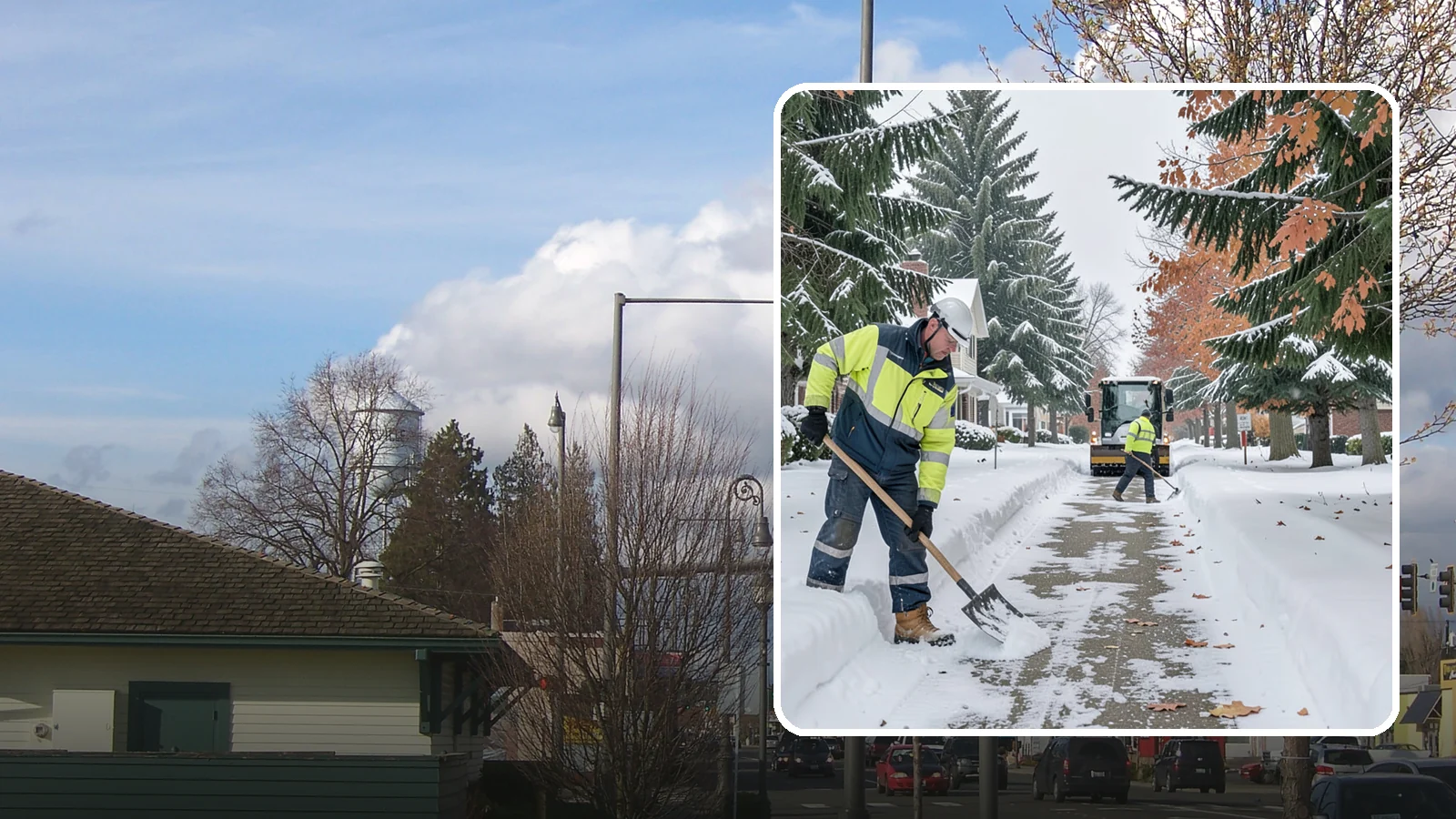 Front Walkway Snow Removal in Marysville, Snohomish County, WA - We clear the front walkway so your main path from street to door stays safe during Western Washington snow events.