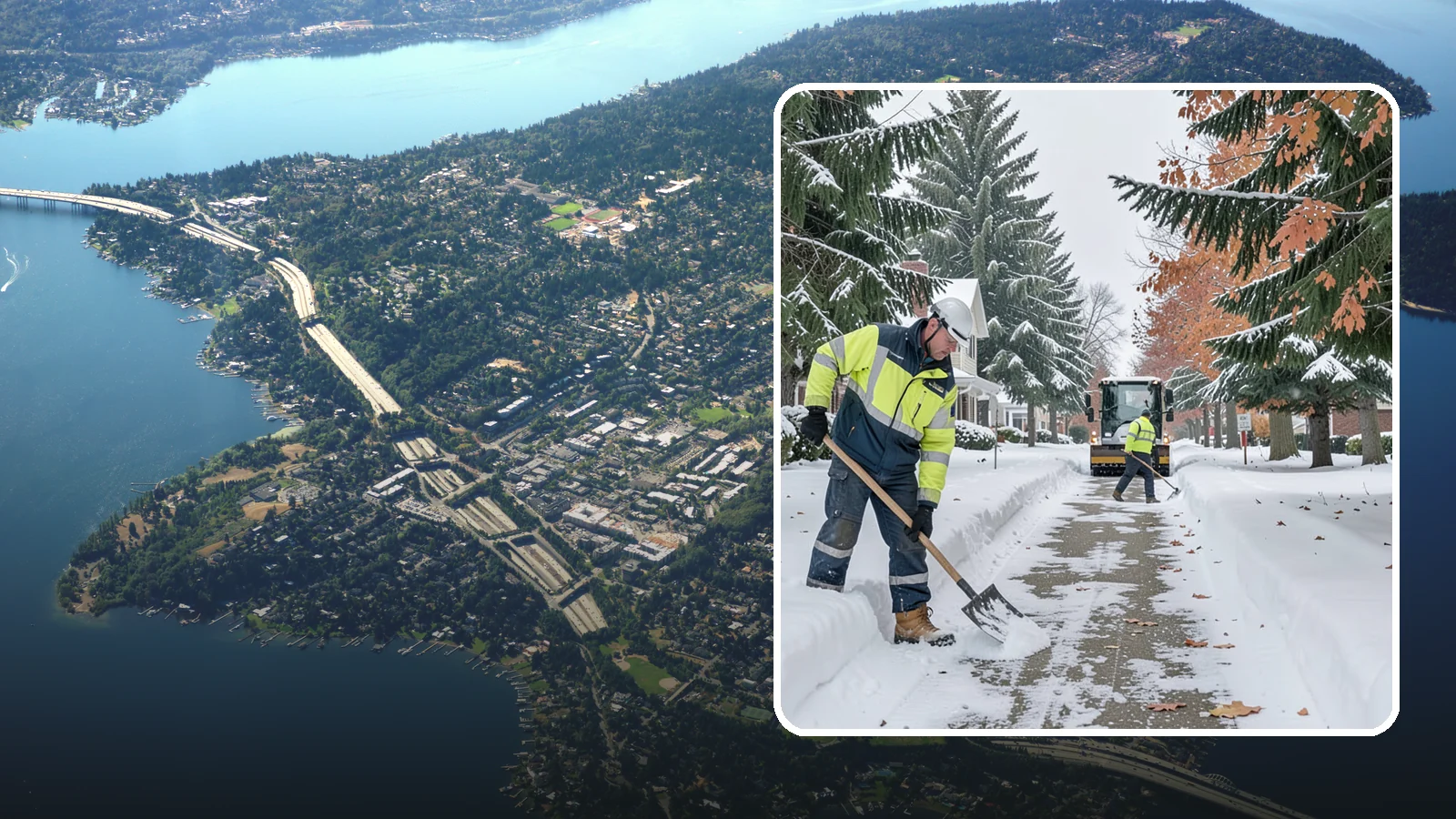 Front Walkway Snow Removal in Mercer Island, King County, WA - We clear the front walkway so your main path from street to door stays safe during Western Washington snow events.