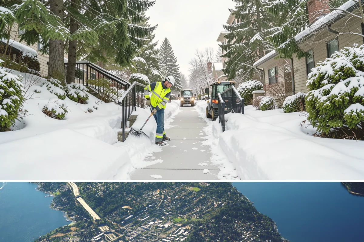 Front Walkway Snow Removal in Mercer Island, King County, WA - Front walkways need attention from the first overnight accumulation through the late-winter freeze-thaw cycles that grip the...