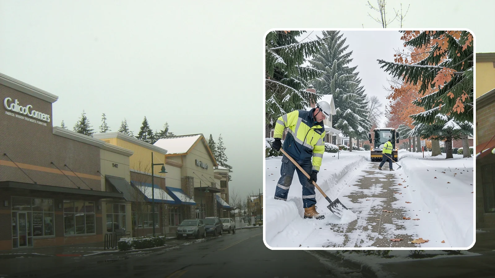 Front Walkway Snow Removal in Mill Creek, Snohomish County, WA - We clear the front walkway so your main path from street to door stays safe during Western Washington snow events.