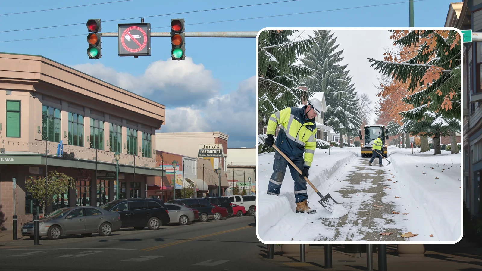 Front Walkway Snow Removal in Monroe, Snohomish County, WA - We clear the front walkway so your main path from street to door stays safe during Western Washington snow events.
