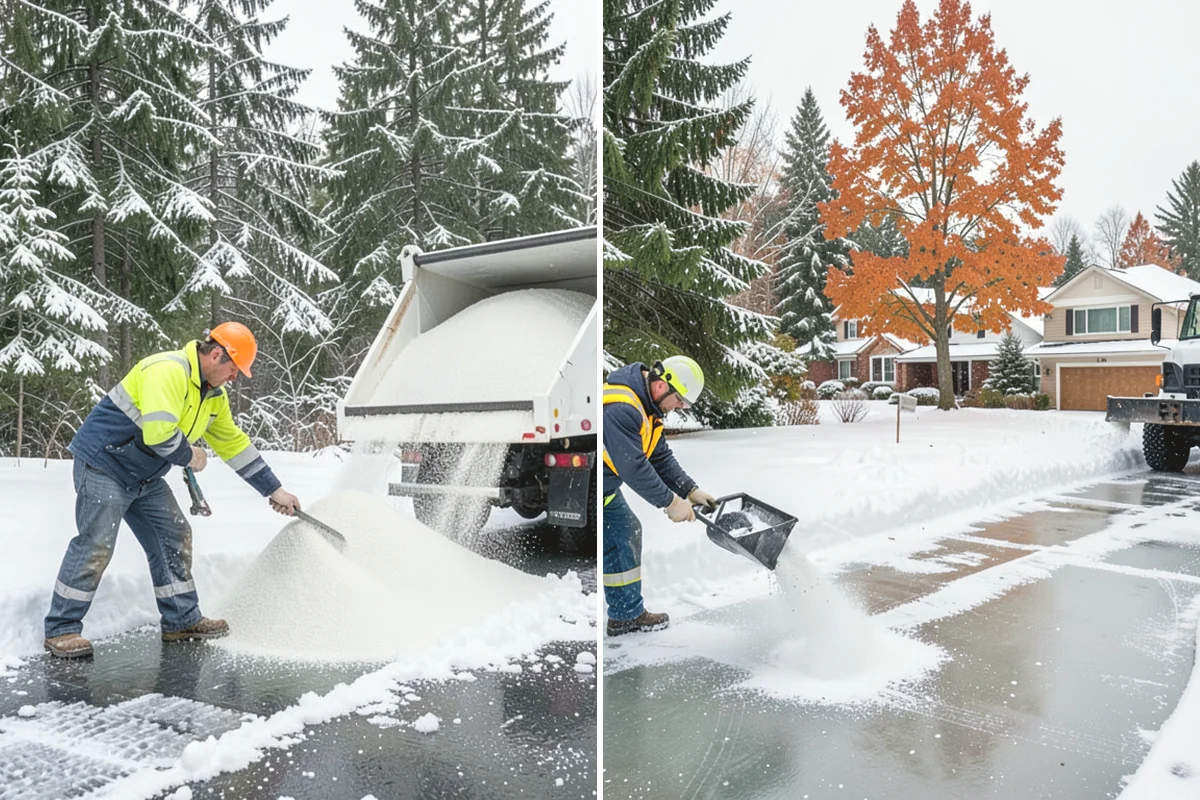 Front Walkway Snow Removal in Monroe, Snohomish County, WA - Inspect the walkway surface and note delicate finishes