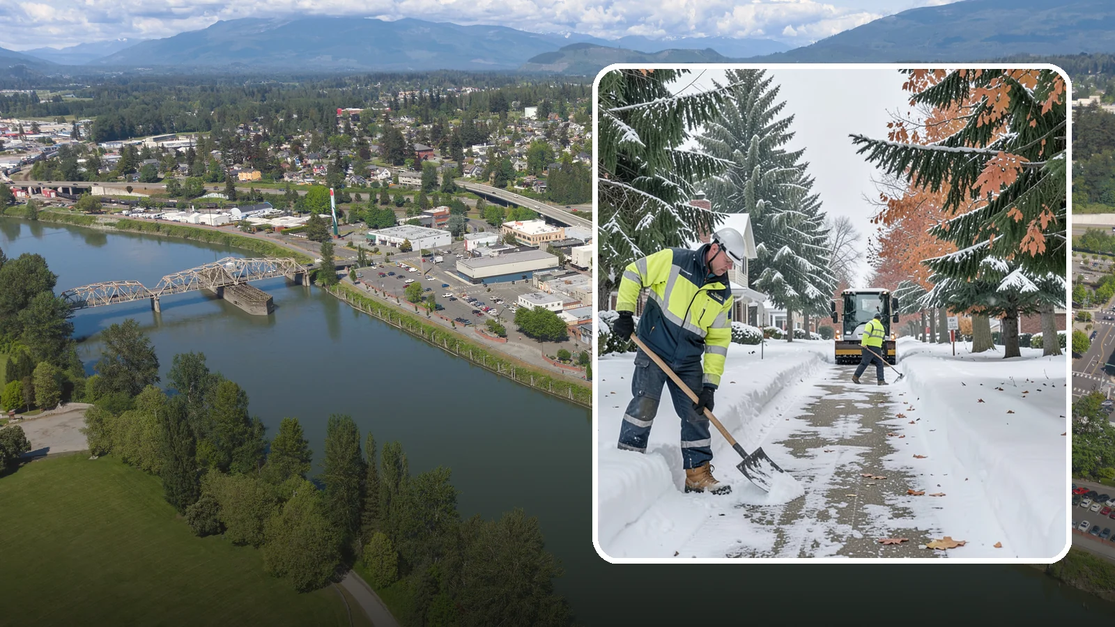 Front Walkway Snow Removal in Mount Vernon, Skagit County, WA - We clear the front walkway so your main path from street to door stays safe during Western Washington snow events.