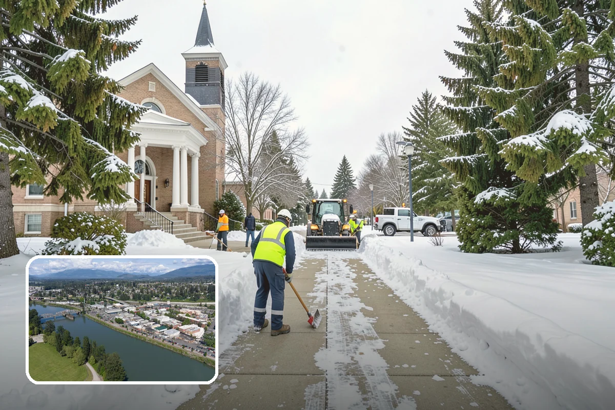 Front Walkway Snow Removal in Mount Vernon, Skagit County, WA - Keeps your primary entrance safe for family and guests