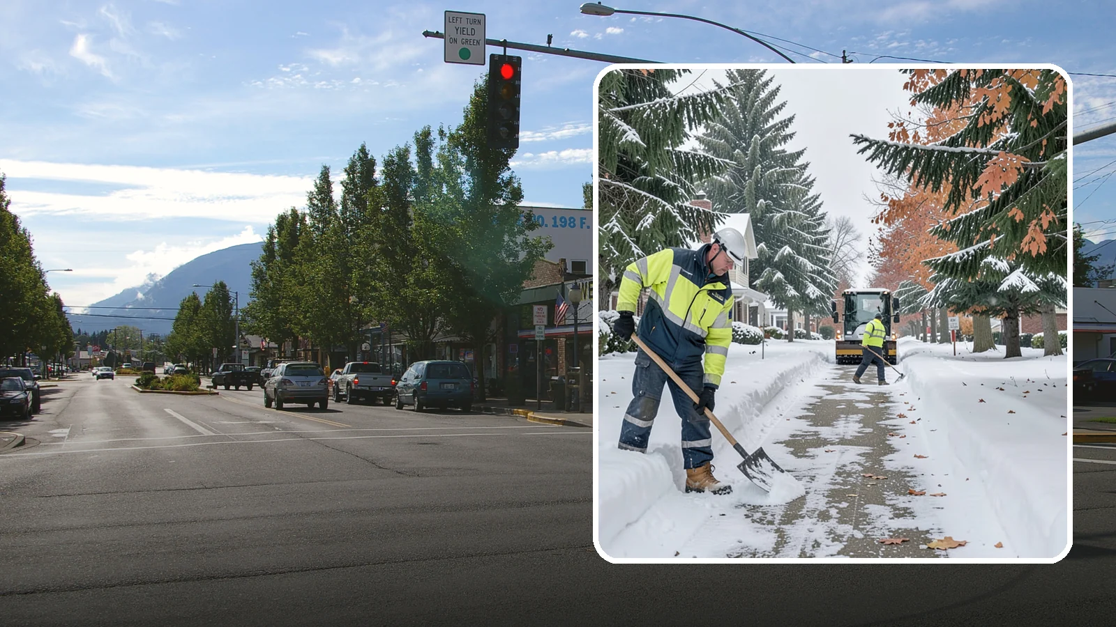 Front Walkway Snow Removal in North Bend, King County, WA - We clear the front walkway so your main path from street to door stays safe during Western Washington snow events.