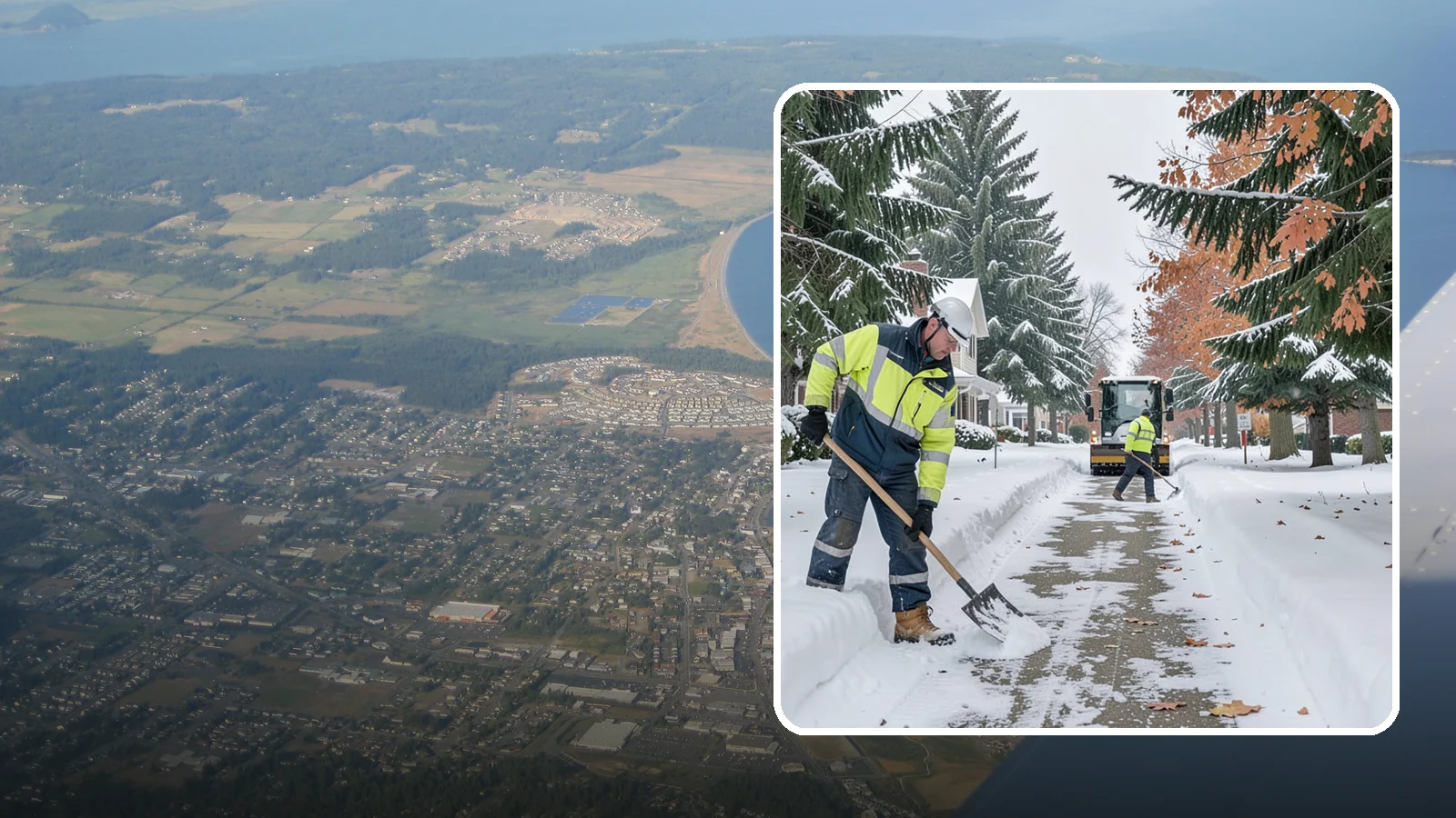 Front Walkway Snow Removal in Oak Harbor, Island County, WA - We clear the front walkway so your main path from street to door stays safe during Western Washington snow events.