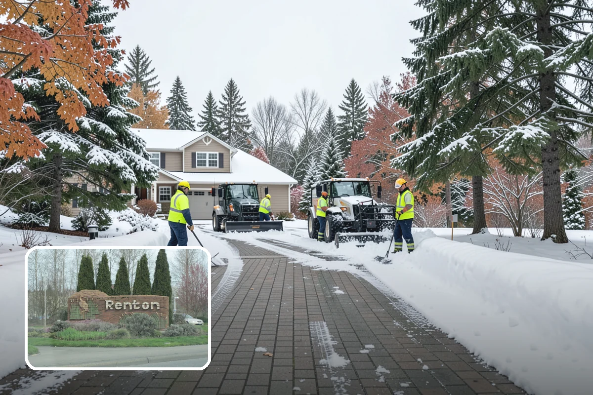 Front Walkway Snow Removal in Renton, King County, WA - Keeps your primary entrance safe for family and guests