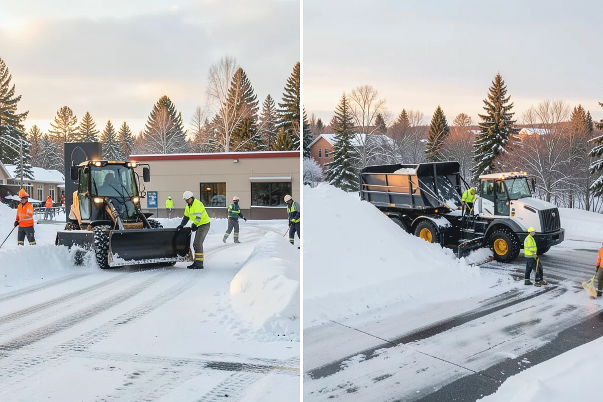 Front Walkway Snow Removal in Renton, King County, WA - Inspect the walkway surface and note delicate finishes