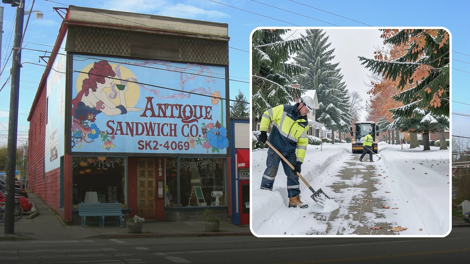 Front Walkway Snow Removal in Ruston, Pierce County, WA - We clear the front walkway so your main path from street to door stays safe during Western Washington snow events.