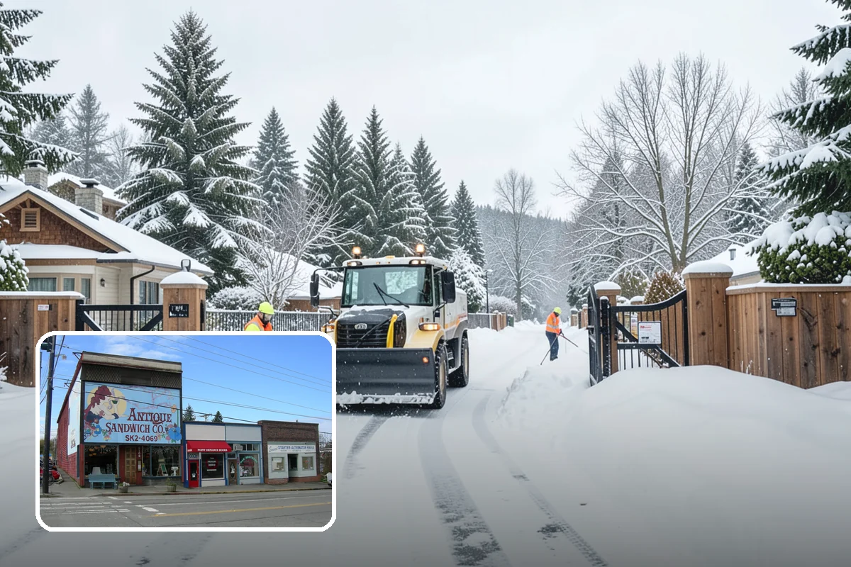 Front Walkway Snow Removal in Ruston, Pierce County, WA - Keeps your primary entrance safe for family and guests
