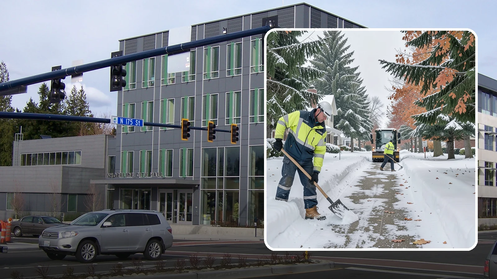 Front Walkway Snow Removal in Shoreline, King County, WA - We clear the front walkway so your main path from street to door stays safe during Western Washington snow events.